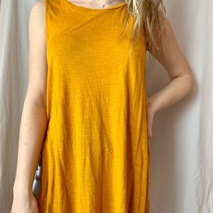 Long Knit Mustard Tank-Top